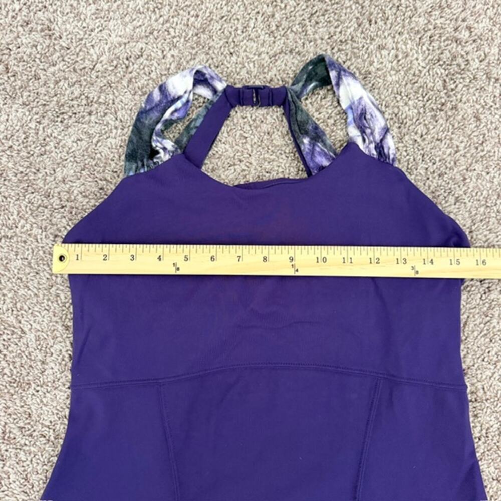 Athleta Scarlet Dress Women Medium Purple Halter Racerback-Style Athletic Beach - Picture 2 of 12